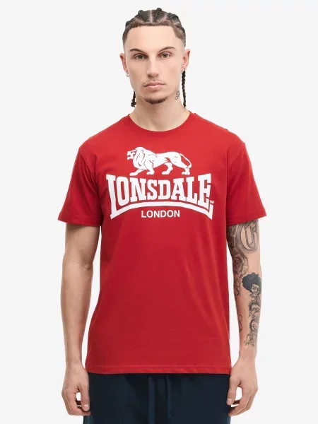 Футболка Lonsdale с автографом красная