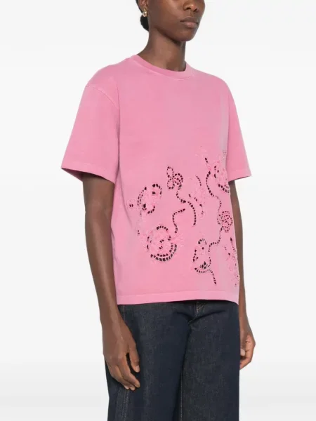 Scurt tricou Ganni roz