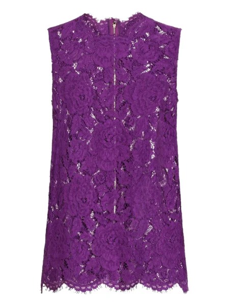Top Dolce & Gabbana din dantelă violet
