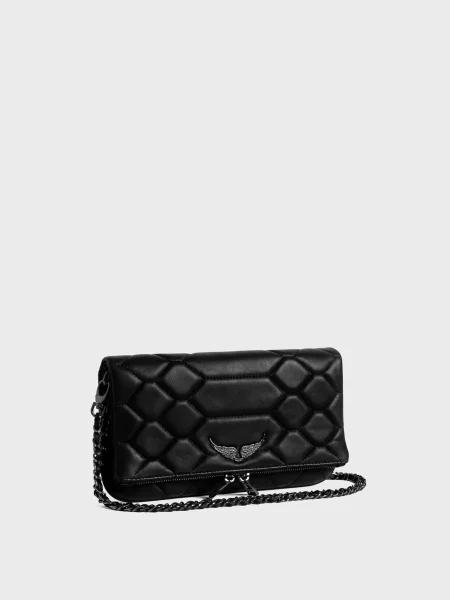 Кожаный клатч Zadig&voltaire черный