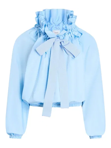 Bluzka Patou z falbankami niebieska