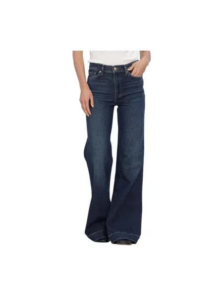 Szerokie jeansy 7 For All Mankind niebieskie