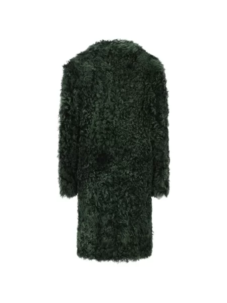 Haină din piele de oaie Prada verde