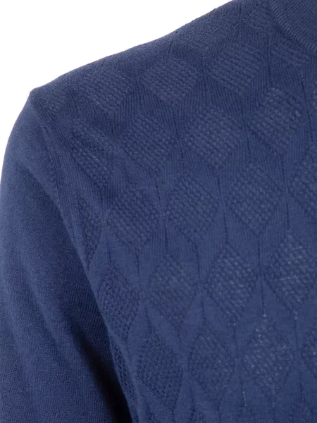 Tricou Barba tricotate albastru