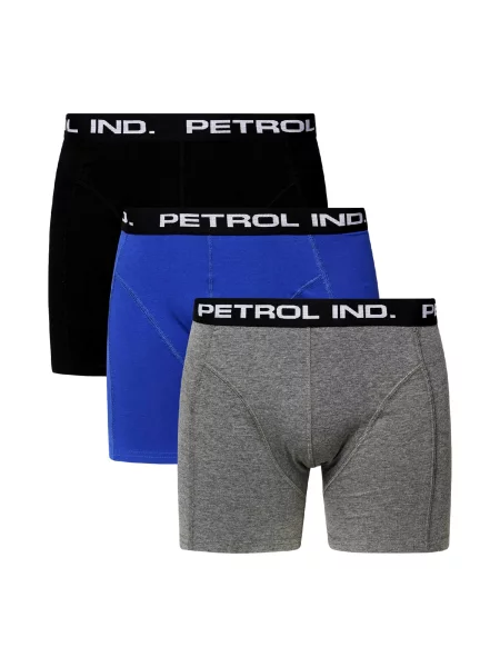 Petrol Industries Boxeri albastru / gri amestecat / negru alb
