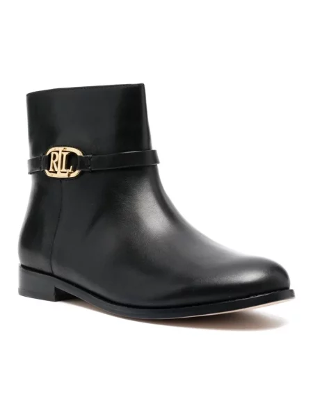 Botki Ralph Lauren skórzane czarne