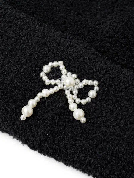 Bouclé căciulă Kangol cu perle negru