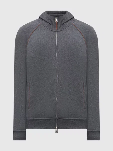 Меланжевая куртка Brunello Cucinelli серая