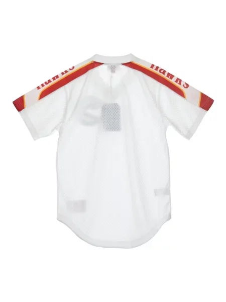 Koszulka sportowa Mitchell & Ness z dekoltem w serek biała