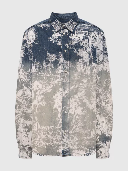 Джинсова сорочка City Nature Off-white синя