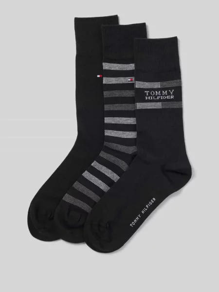 Skarpety z mieszanki bawełny w zestawie 3 szt. Tommy Hilfiger białe
