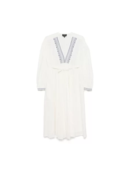 Sukienka midi A.p.c. do kolan biała