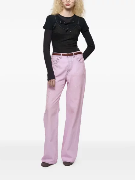 Džíny Acne Studios fialové