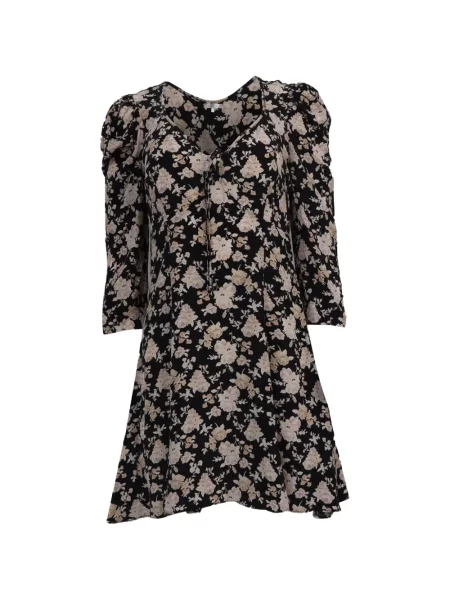 Rochie mini Loveshackfancy cu model floral cu imagine de costum negru