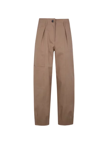 Pantaloni Max Mara plisate maro