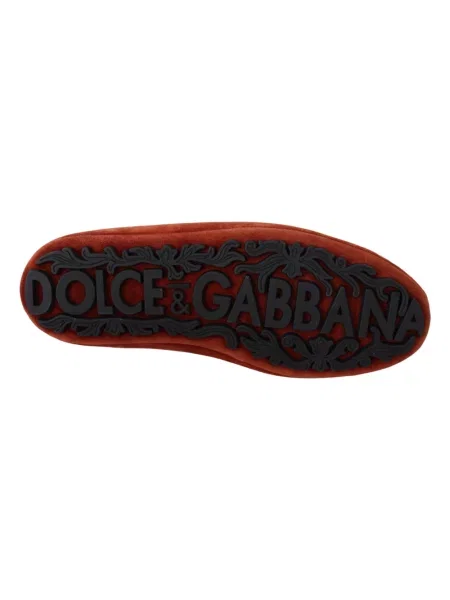 Półbuty Dolce And Gabbana skórzane pomarańczowe