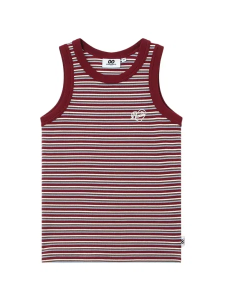 Top Chocoolate cu dungi roșu