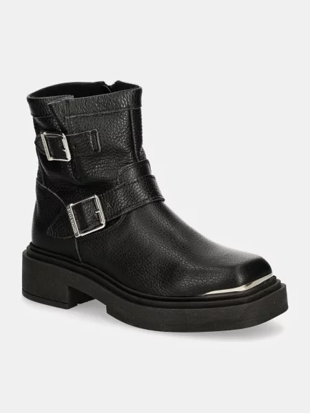 Кожени боти Steve Madden Choice с платформа с лека изолация черно