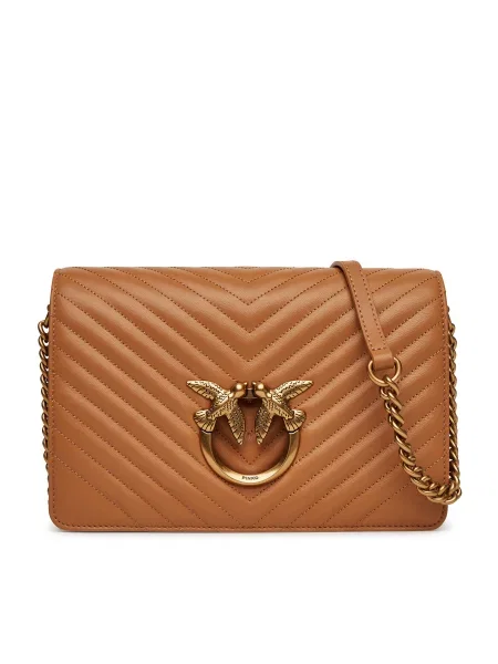 PINKO Kabelka Love Click Classic PE 25 PLTT hnedá