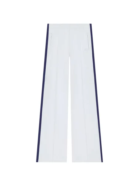 Pantaloni Courreges cu dungi alergare albastru