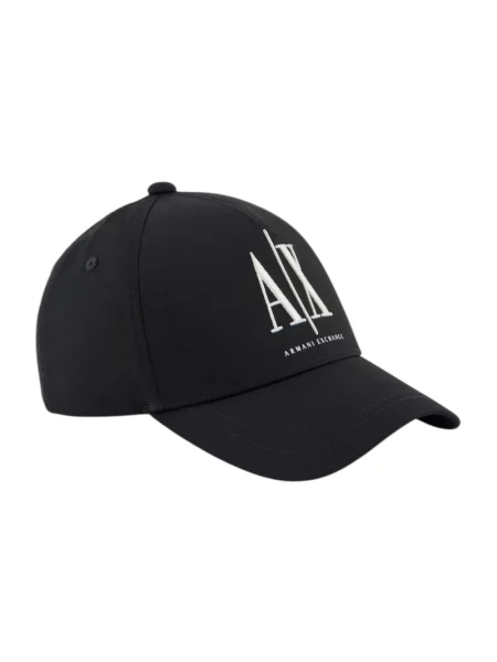 Kapelusz Armani Exchange z logo czarny