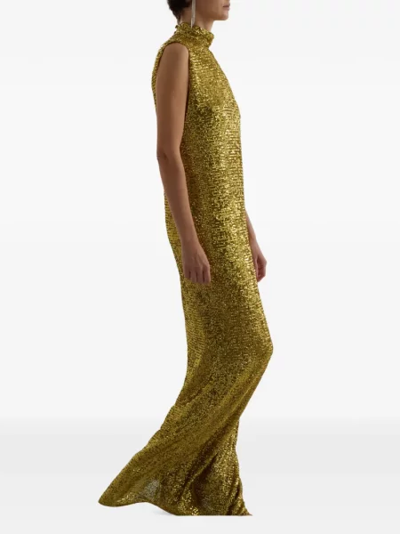 Rochie maxi Taller Marmo cu paiete verde