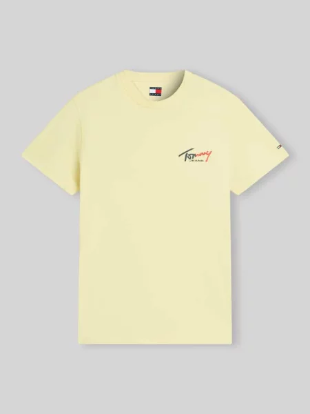 T-shirt o kroju relaxed fit z czystej bawełny Tommy Jeans żółta