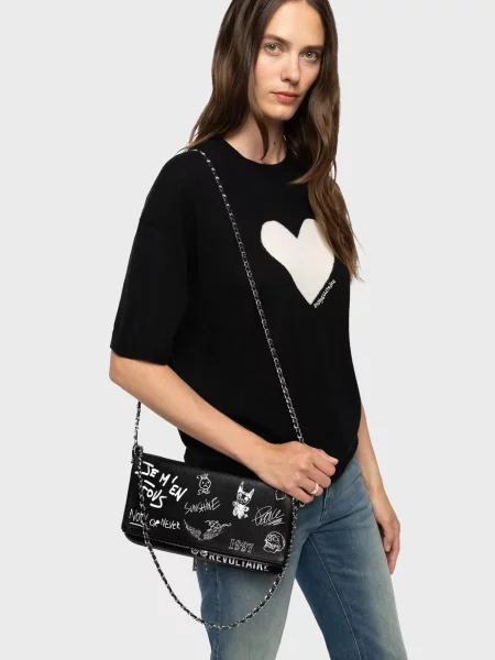 Шкіряний клатч Zadig&voltaire чорний