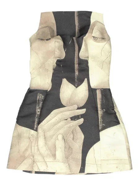 Rochie mini Cult Gaia cu imagine de costum gri