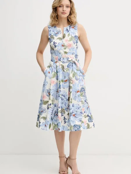 OUI rochie evazată din albastru