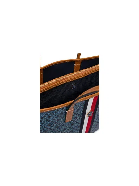 Ročna torba Tommy Hilfiger Th Monoplay Mornarsko modra