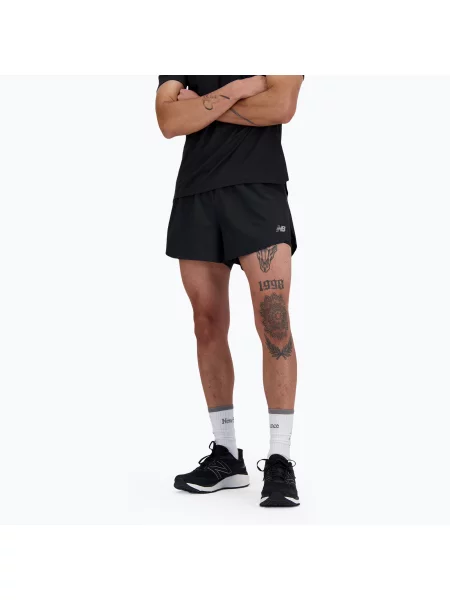 Мъжки къси панталони за бягане New Balance RC Seamless 3 Inch Split black черно