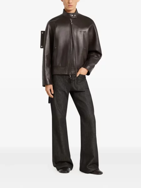 Geanta de piele Courreges maro