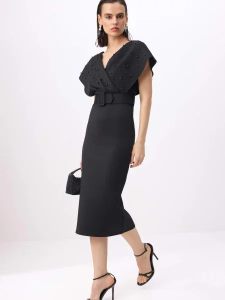 Trendyol Rochie de cocktail negru