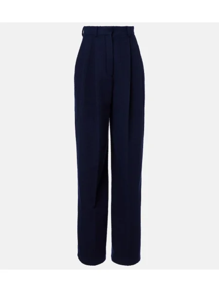 Pantaloni cu talie înaltă Loro Piana cu talie înaltă albastru