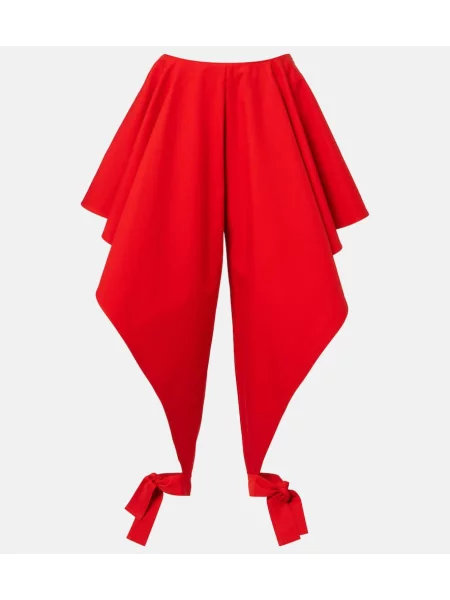 Pantaloni Alaïa cu volane conici portocaliu