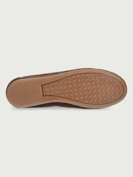 Posa női velúr mokaszin Boat Loafer barna