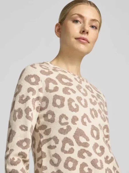 Sweter z dzianiny z mieszanka model TIF' Vila beżowy