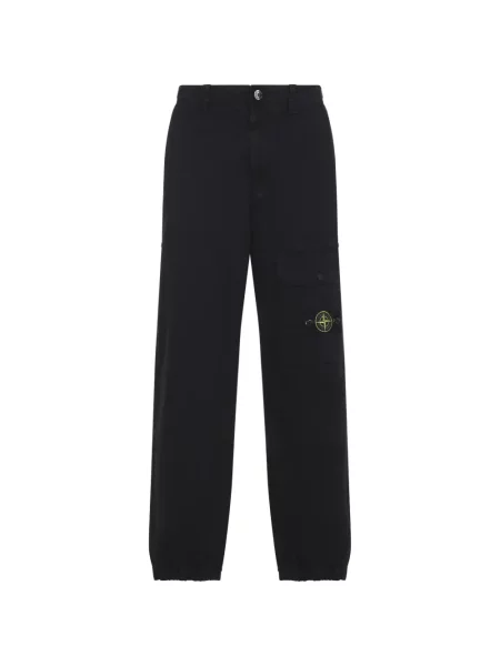 Pantaloni Stone Island cu strasuri negru
