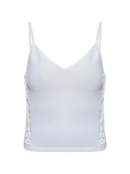 Top Dsquared2 cu decolteu în V alb