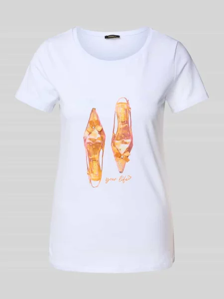 T-shirt z okrągłym dekoltem More & More biała