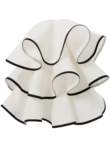 Rochie mini Carolina Herrera cu volane alb