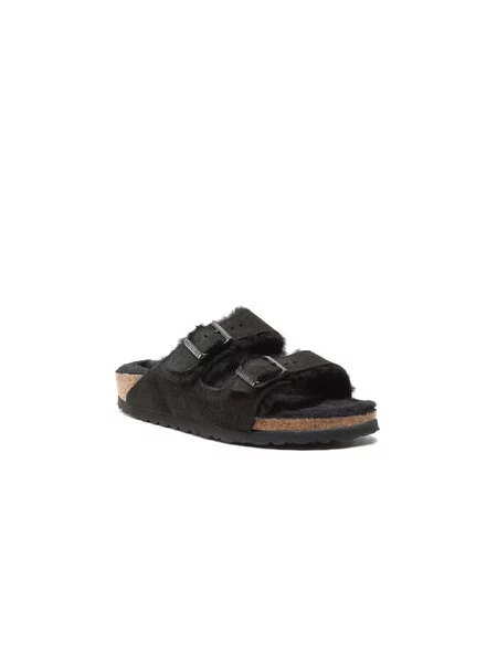 Šľapky BIRKENSTOCK Arizona Shearling SL Narrow black čierna