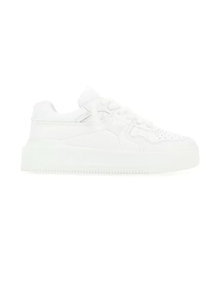 Lniane sneakersy Valentino One Stud białe