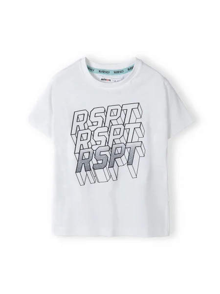 MINOTI Tricou gri deschis / negru alb