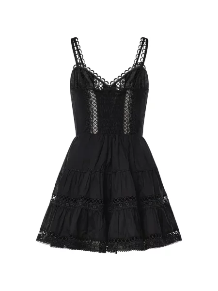 Rochie mini Charo Ruiz Ibiza cu broderie negru