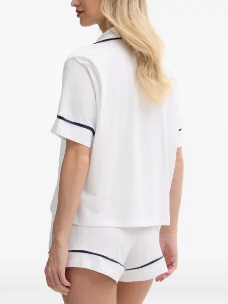 Tricou polo Polo Ralph Lauren cu broderie cu glugă din piele negru