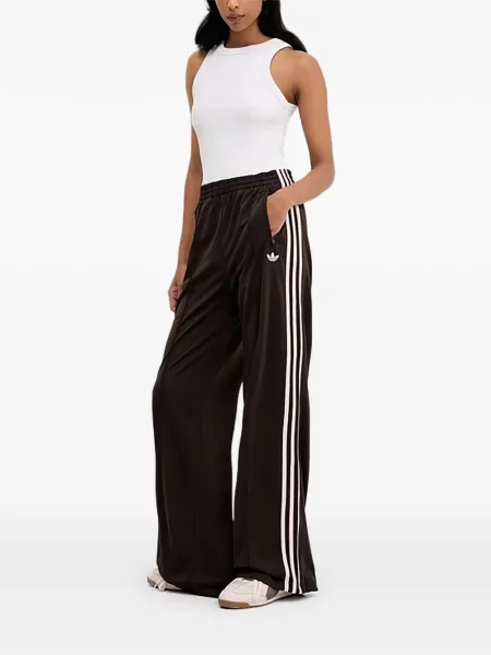 Pantaloni Adidas tricotate cu autograf alergare albastru