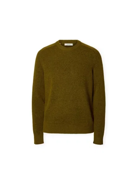Pulover Selected tricotate verde