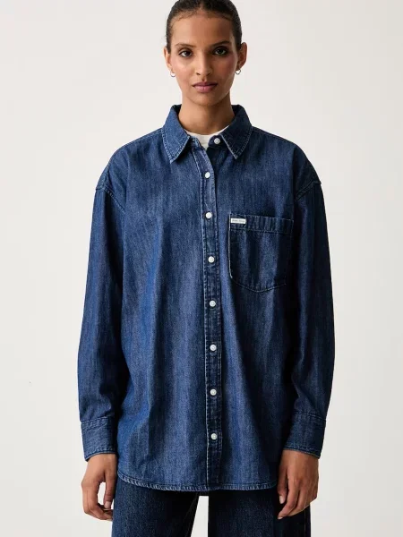 Guess Jeans cămașă de damă din albastru